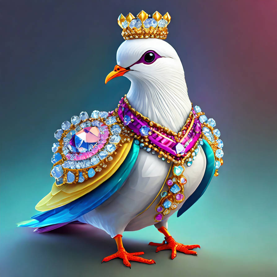 Firefly 3d white dove bird wearing colorful fancy by Cher235a on DeviantArt