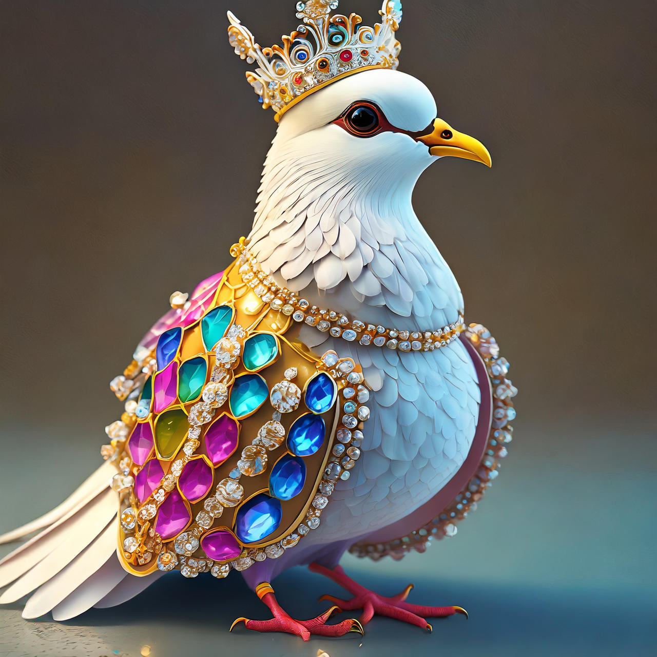 Firefly 3d white dove bird wearing colorful fancy by Cher235a on DeviantArt