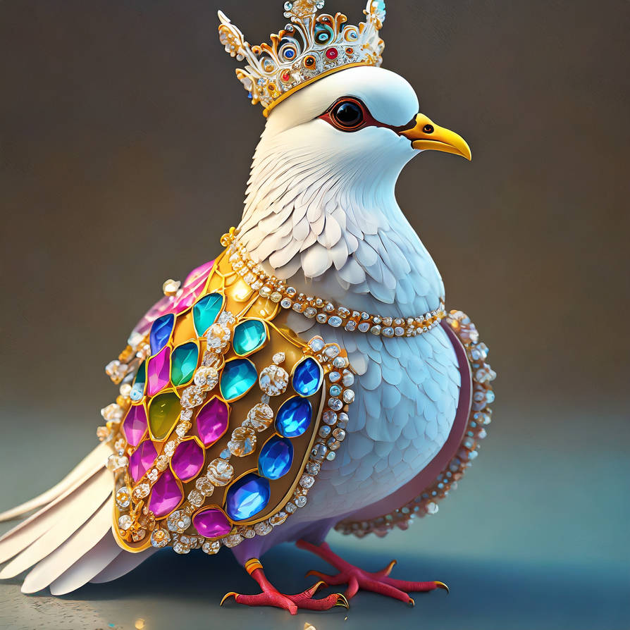 Firefly 3d white dove bird wearing colorful fancy by Cher235a on DeviantArt
