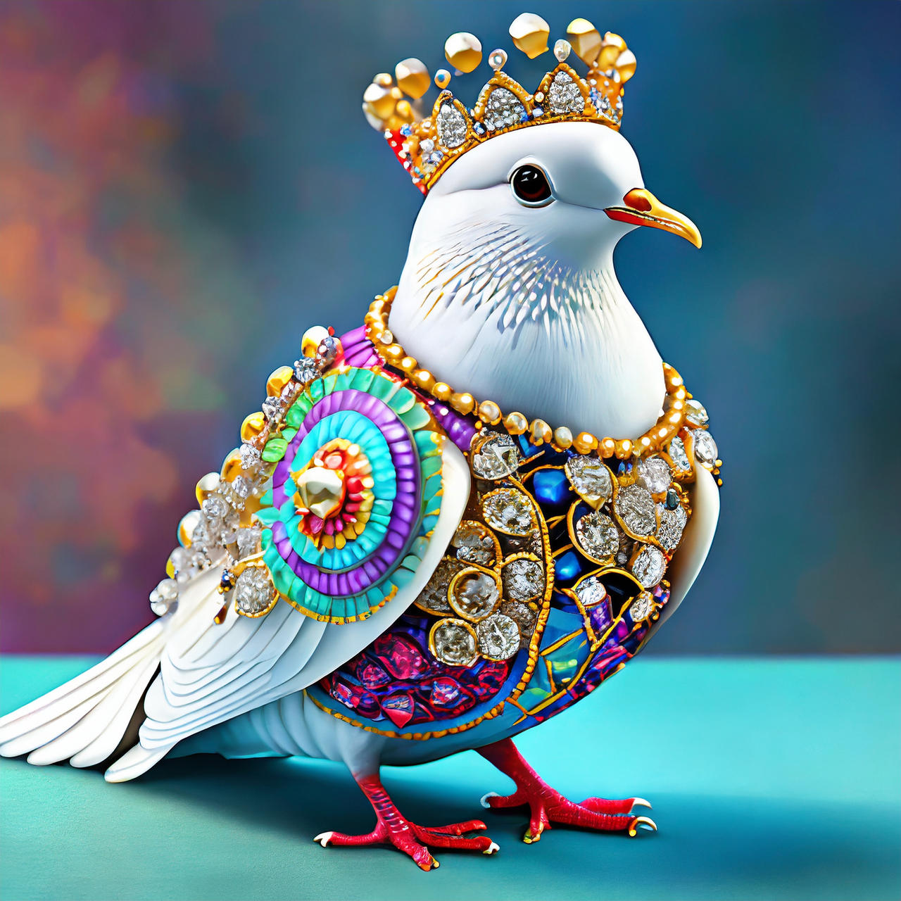 Firefly 3d white dove bird wearing colorful fancy by Cher235a on DeviantArt