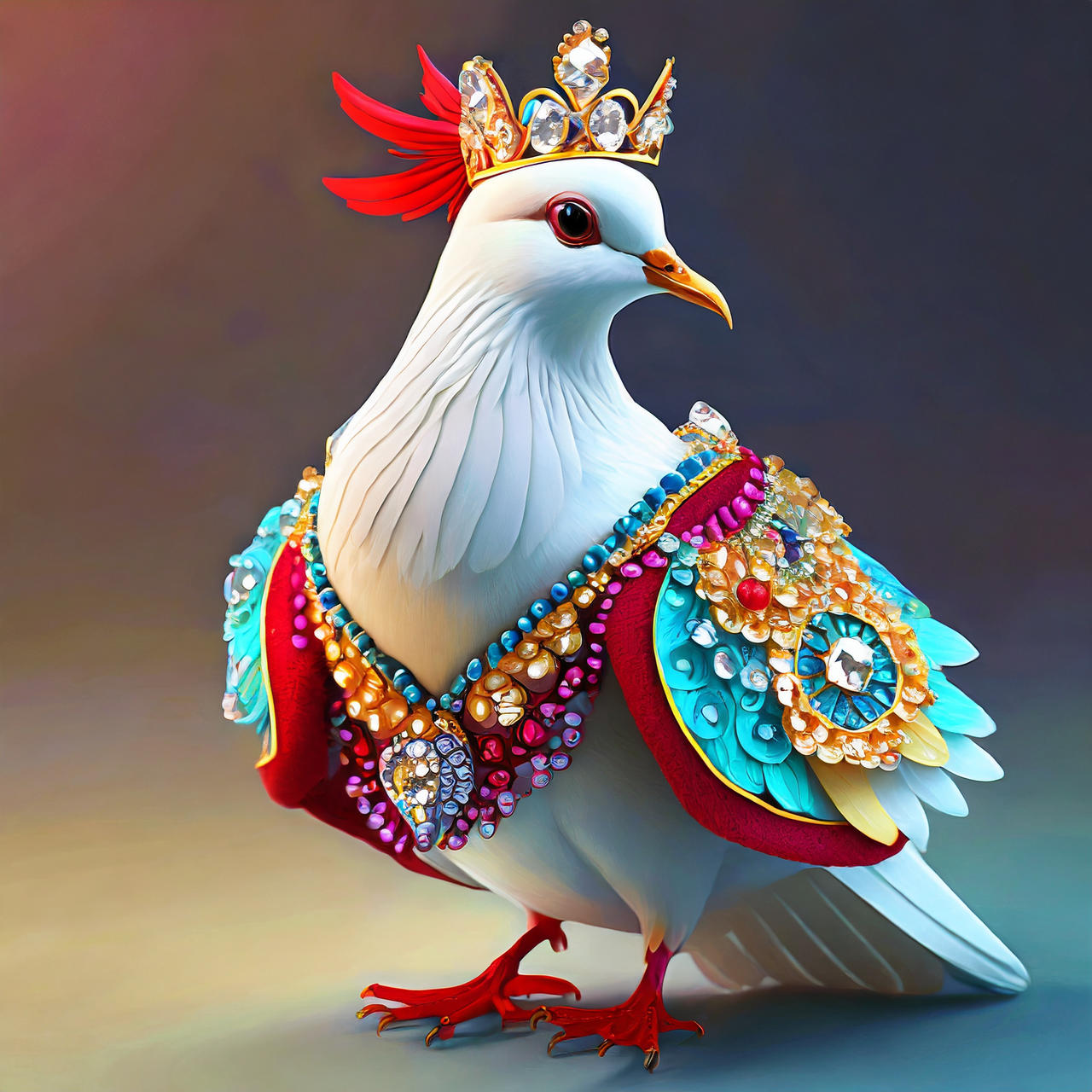 Firefly 3d white dove bird wearing colorful fancy by Cher235a on DeviantArt