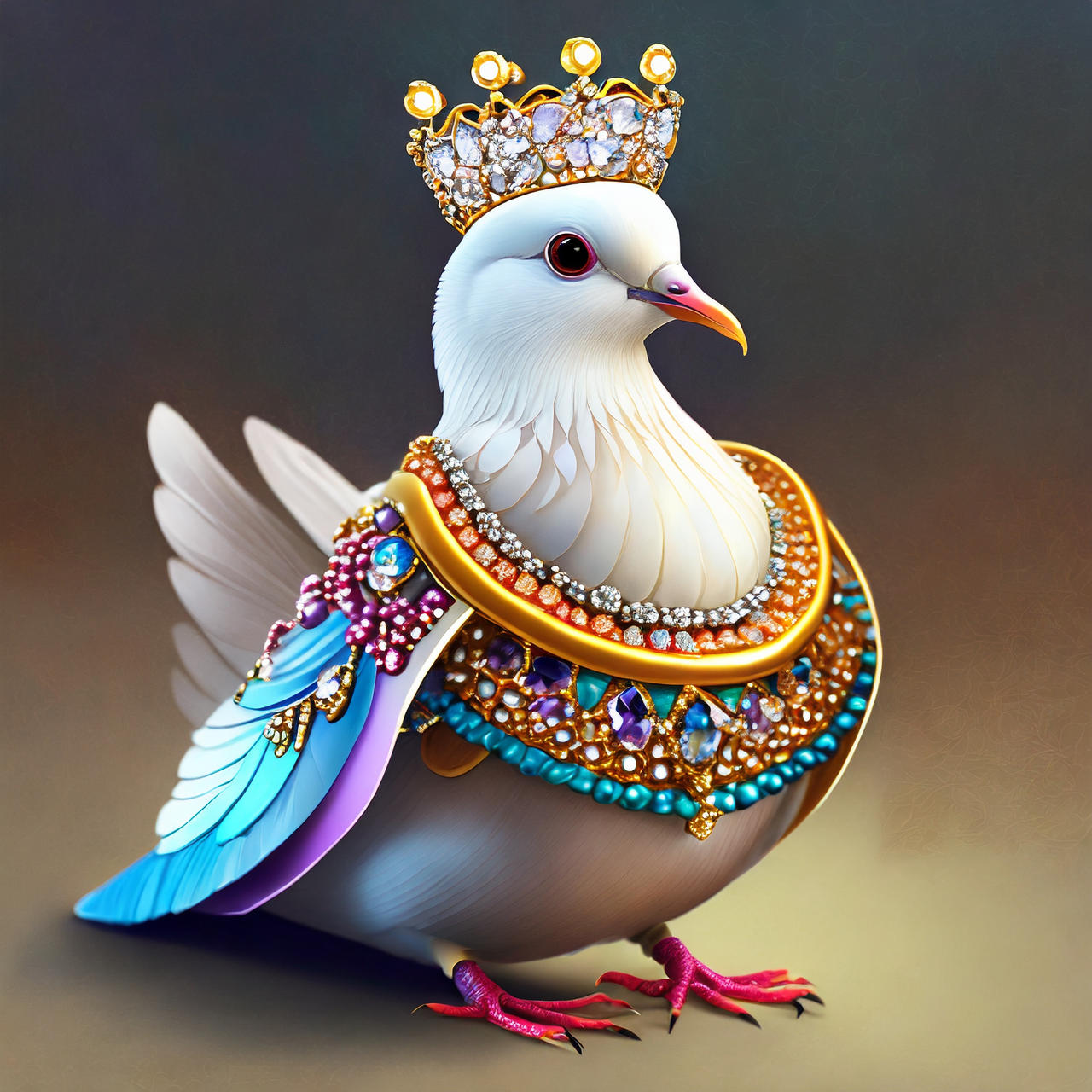 Firefly 3d white dove bird wearing colorful fancy by Cher235a on DeviantArt