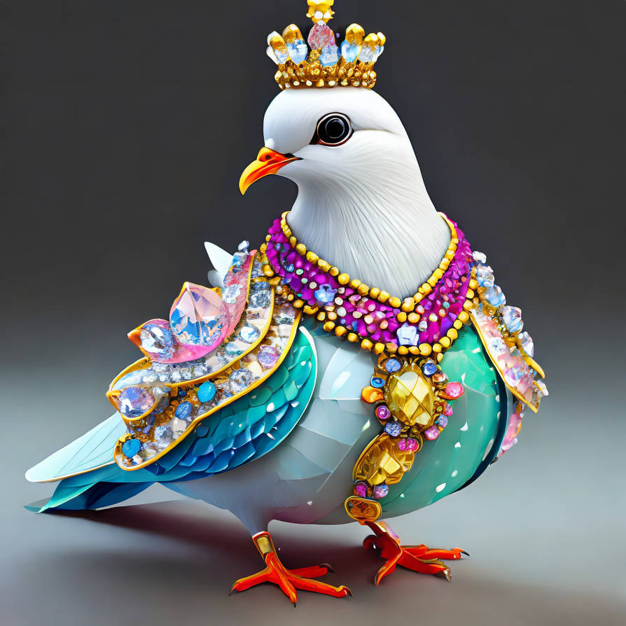 Firefly 3d white dove bird wearing colorful fancy by Cher235a on DeviantArt