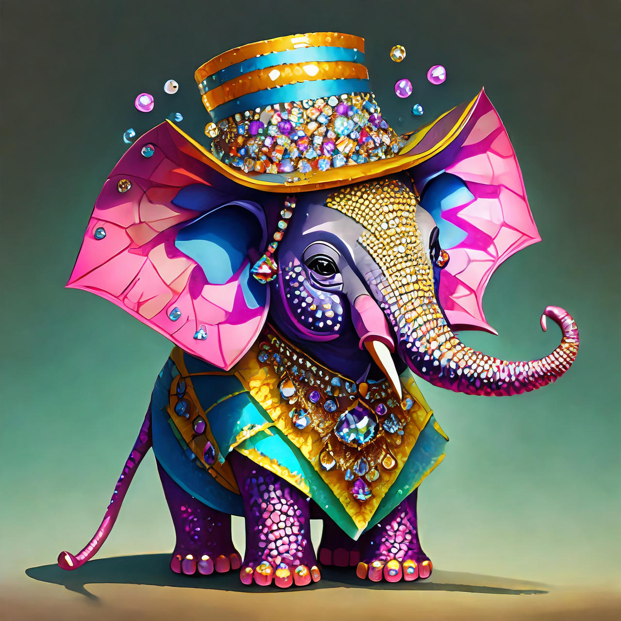 Firefly 3d colorful elephant shrew wearing a fancy by Cher235a on ...