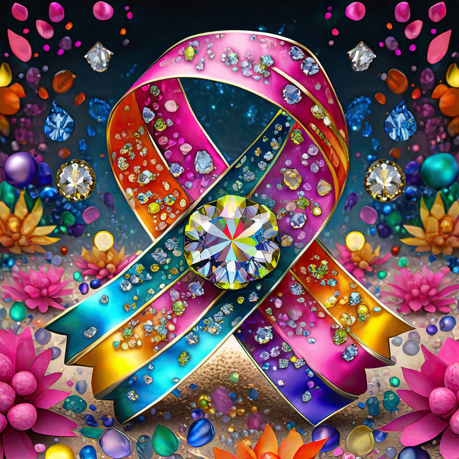 Colorfull Cancer Ribbon Firefly 3d colorful cancer awareness ribbon accent by Cher235a on ...