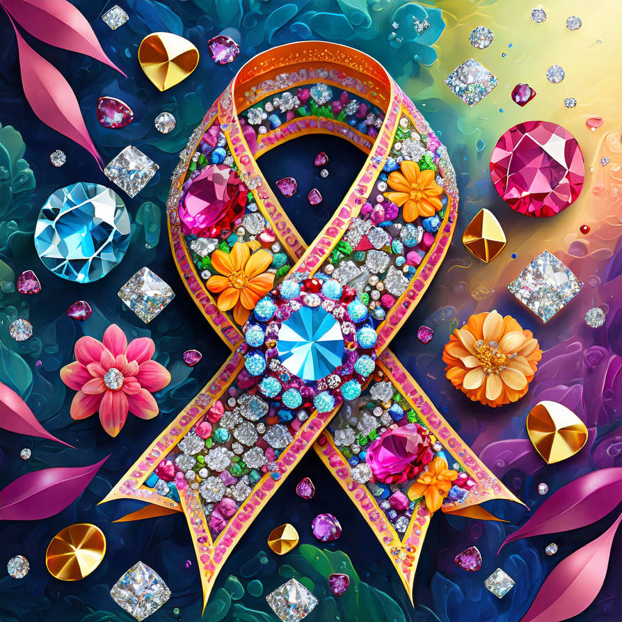 Floating Cancer Ribbons Firefly 3d colorful cancer awareness ribbon accent by Cher235a on ...