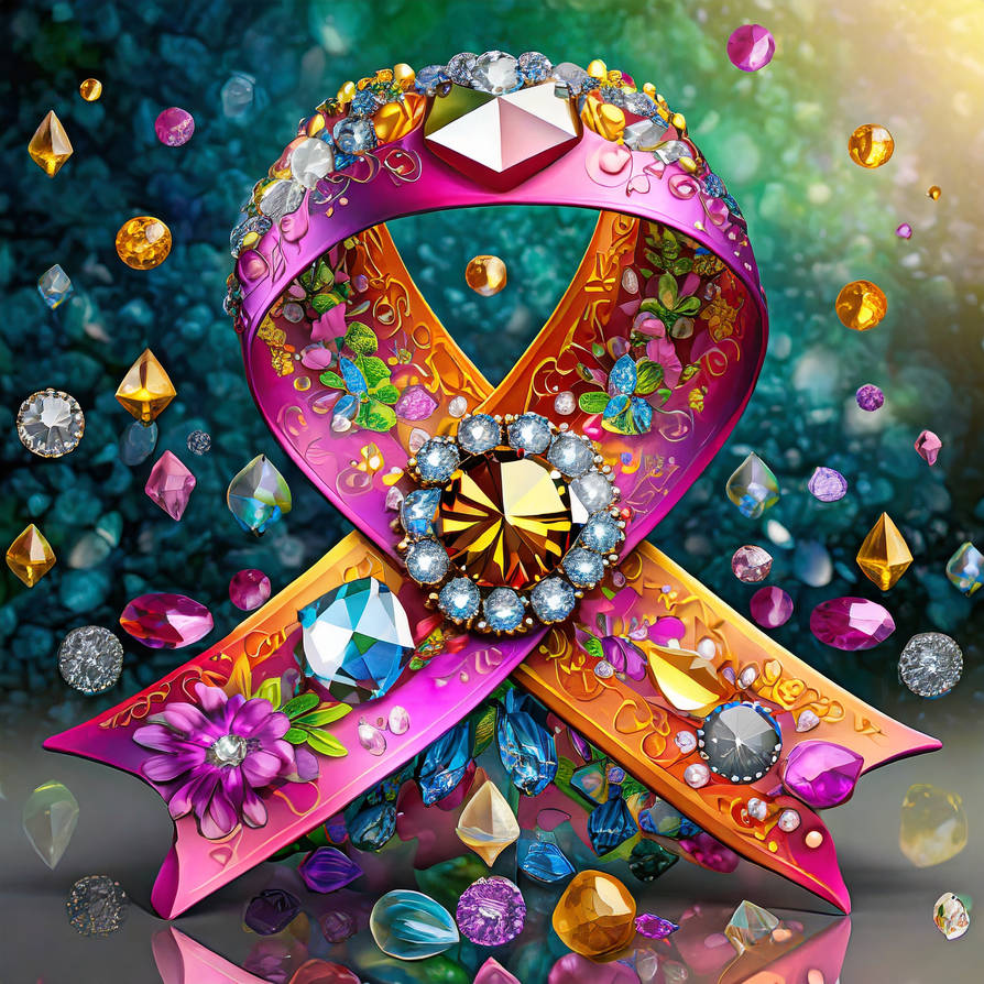 Colorfull Cancer Ribbon Firefly 3d colorful cancer awareness ribbon accent by Cher235a on ...
