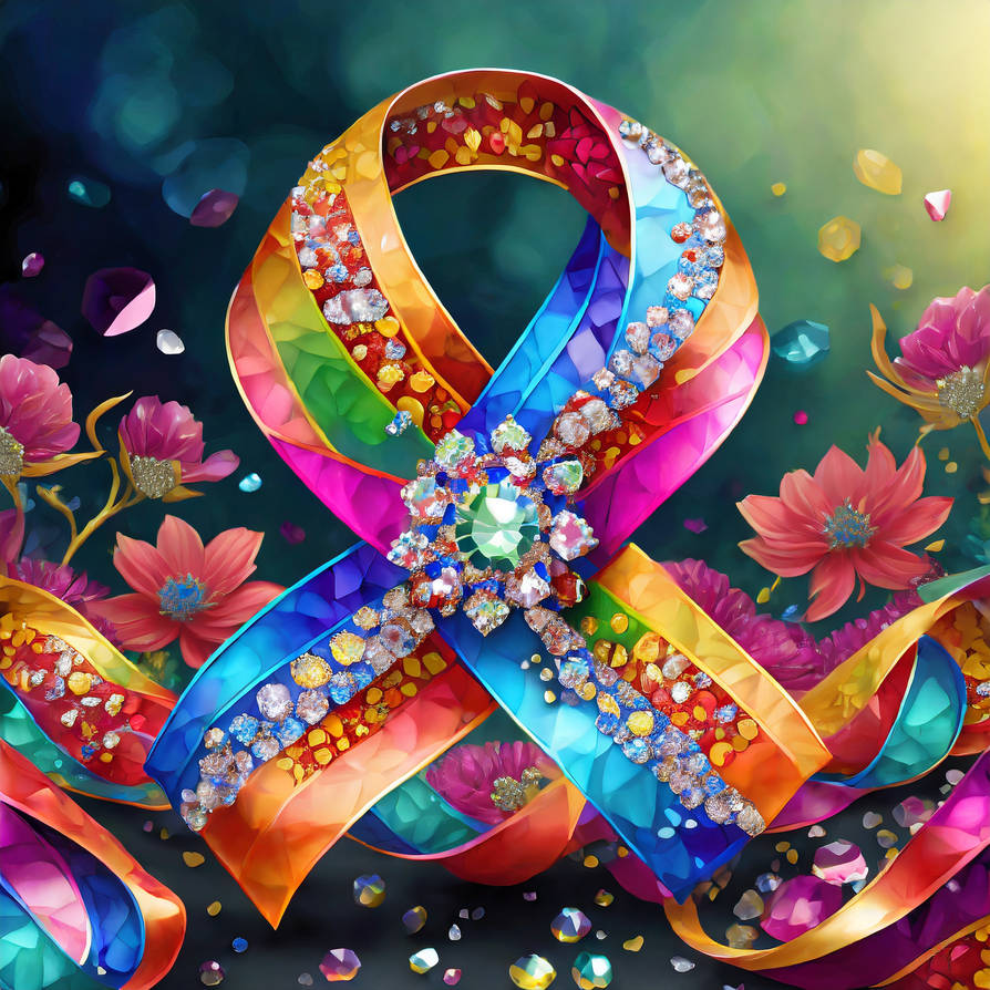 Colorfull Cancer Ribbon Firefly 3d colorful cancer awareness ribbon accent by SHEsSoArtsy on ...