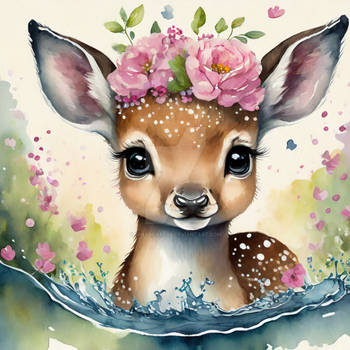 Cute Deer Wallart