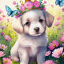 Puppy And Butterflies (2)