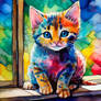 Stained Glass Kitty