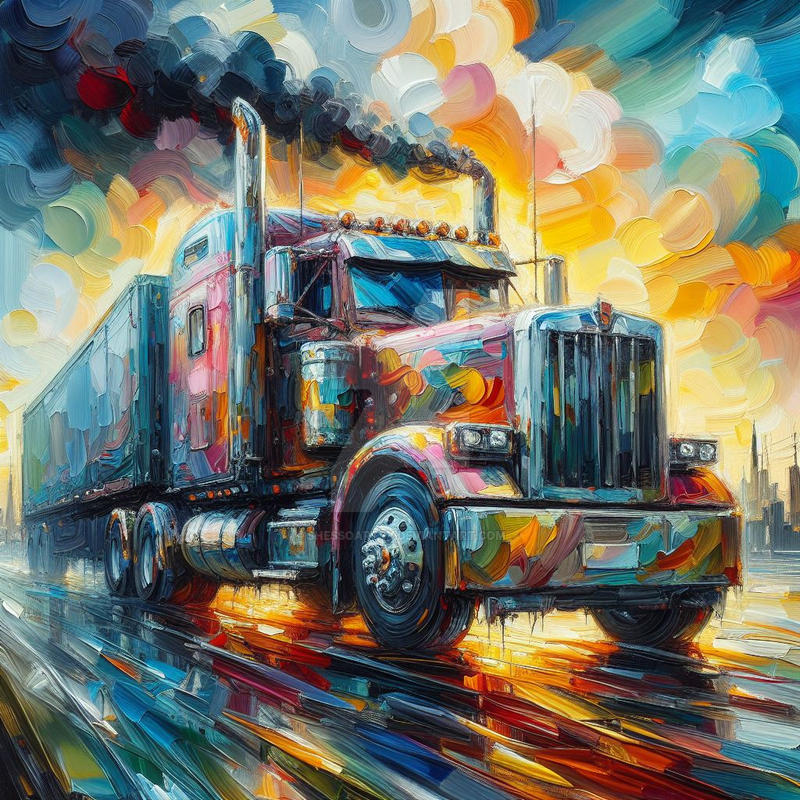 Vibrant Commercial Truck Paint Abstract Photography Vibrant Commercial Truck Paint Abstract Photography
