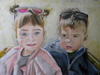 Portrait of two lovely children