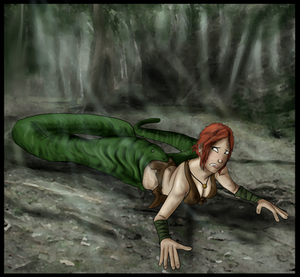 Jungle Girl Vs Snake