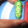 peas in  a pod- polymerclay charm.