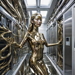 Gold slime girl high on geopolitical risks