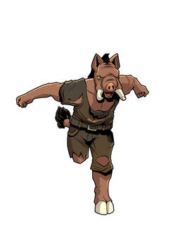 Boar-man of Northfield, VT illustrated by Marshart