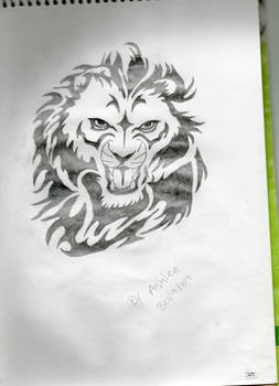 tribal style lion