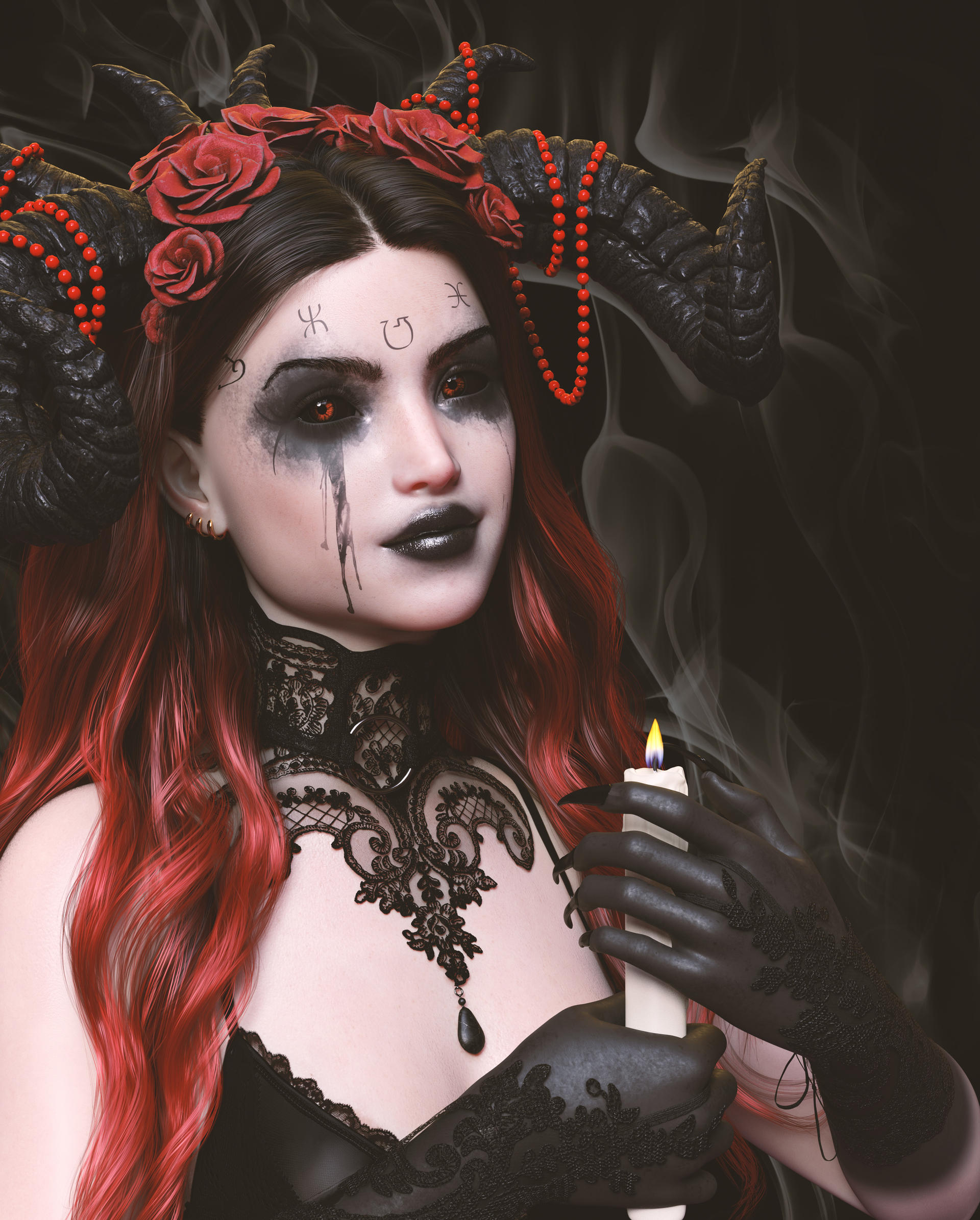 Mylouistopheles candle portrait