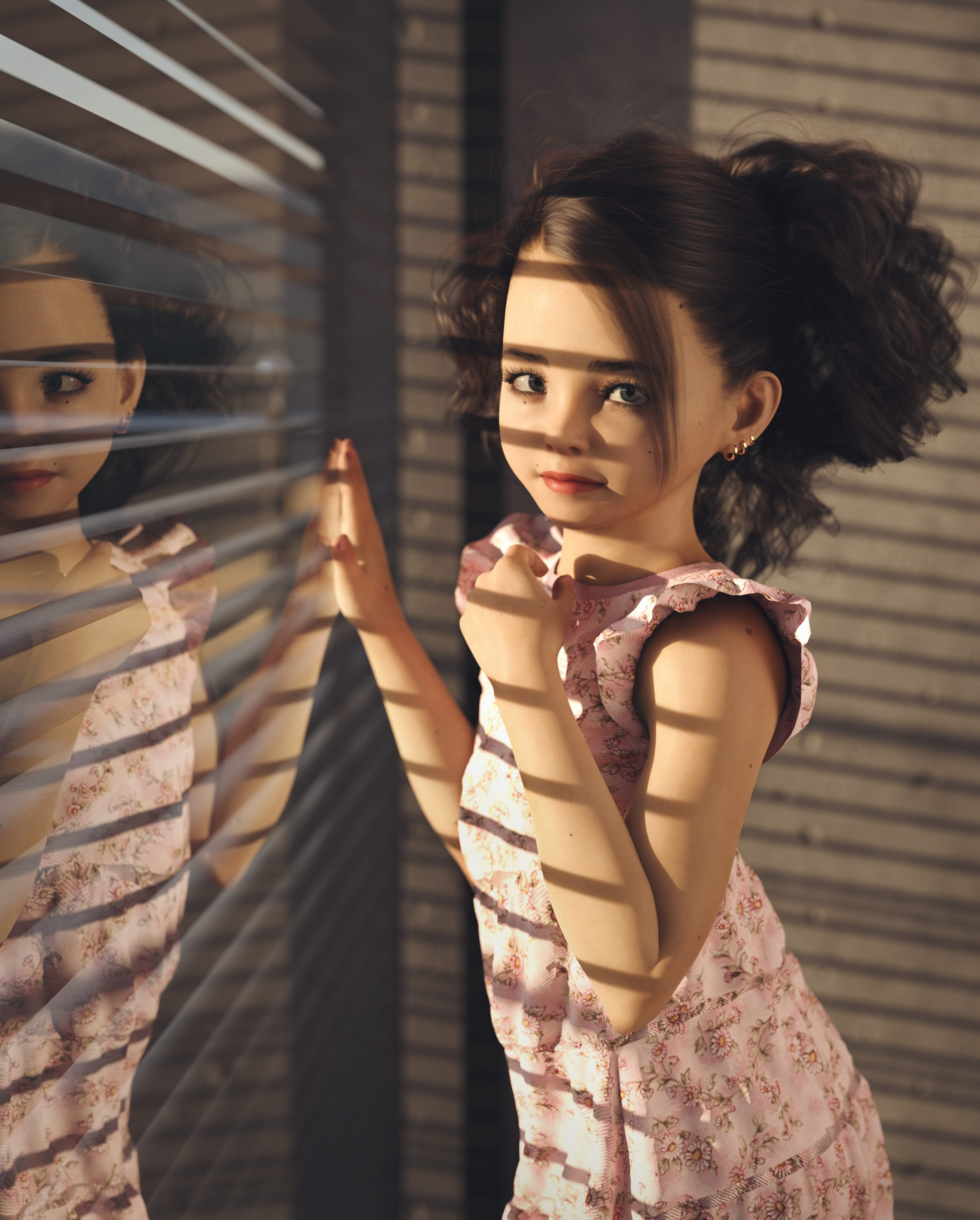 Alice kid window portrait