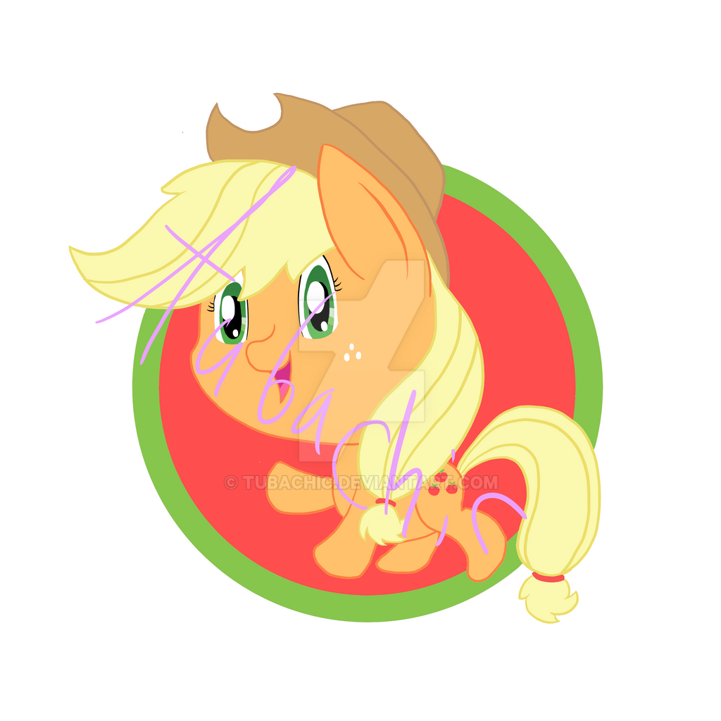 Applejack Chibi Sticker by tubachic on DeviantArt