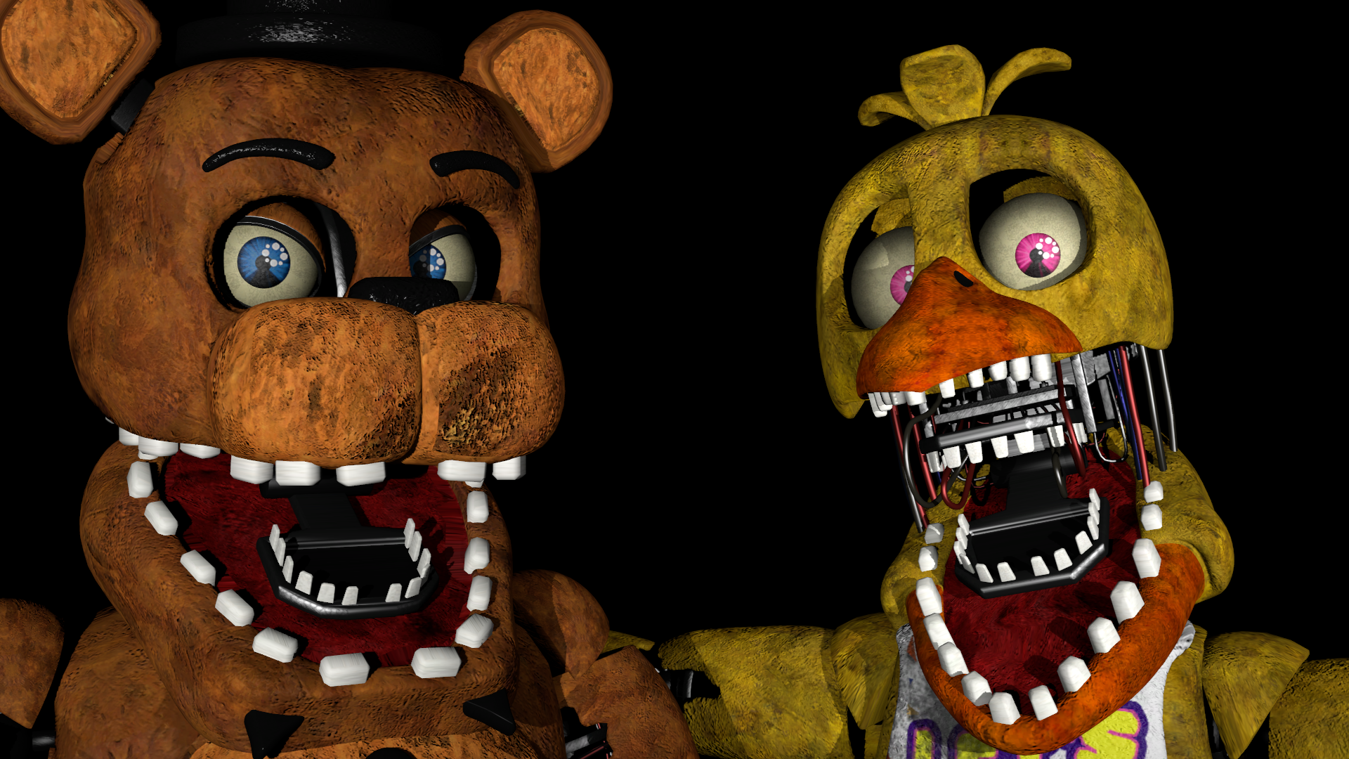 JJgrim on X: Cursed #1 Withered chica and foxy by alfred fixed