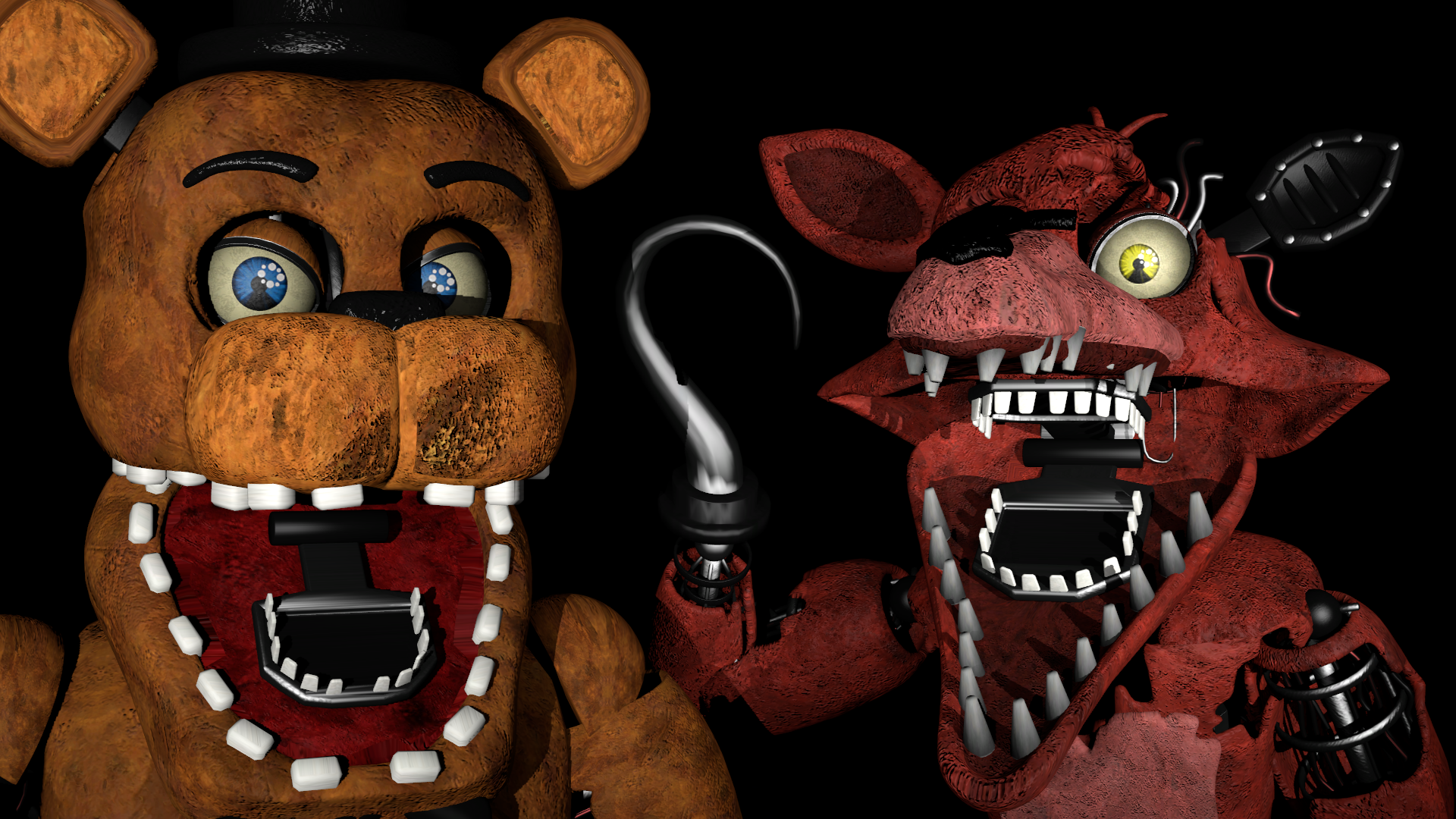 Withered Freddy VS. Withered Foxy (Remastered)