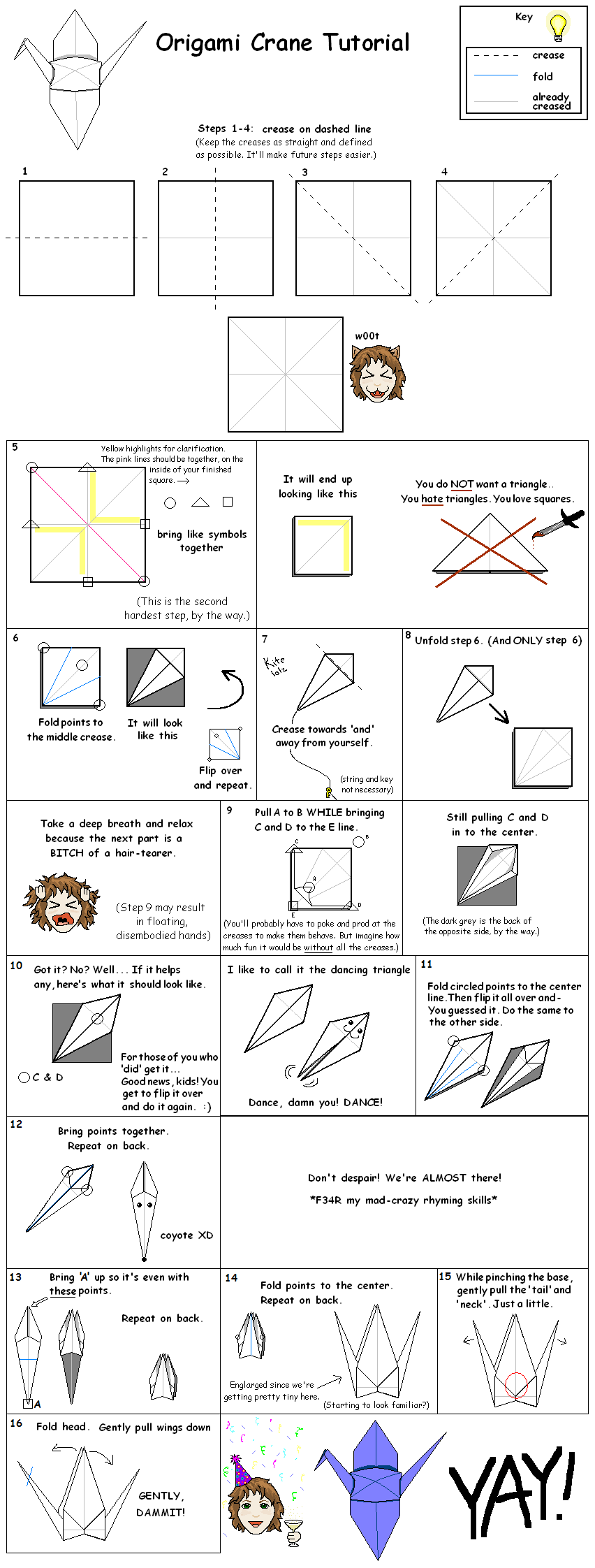 origami crane tutorial