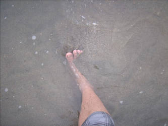 Foot on the beach