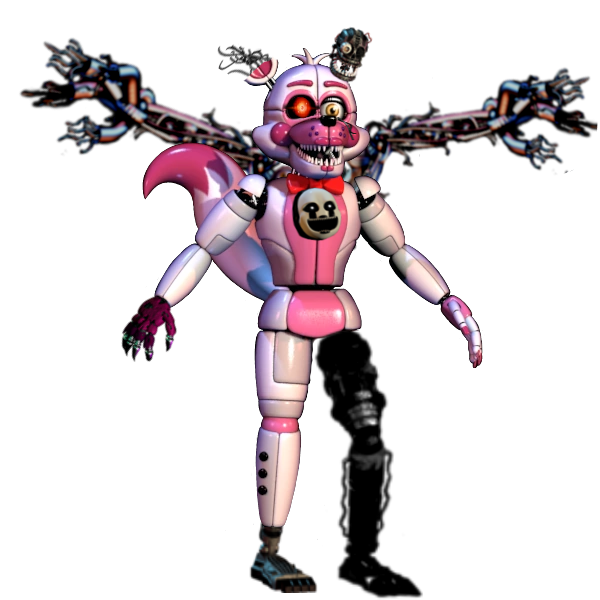 Transparent Nightmare Foxy Png - Fnaf Withered Funtime Foxy, Png