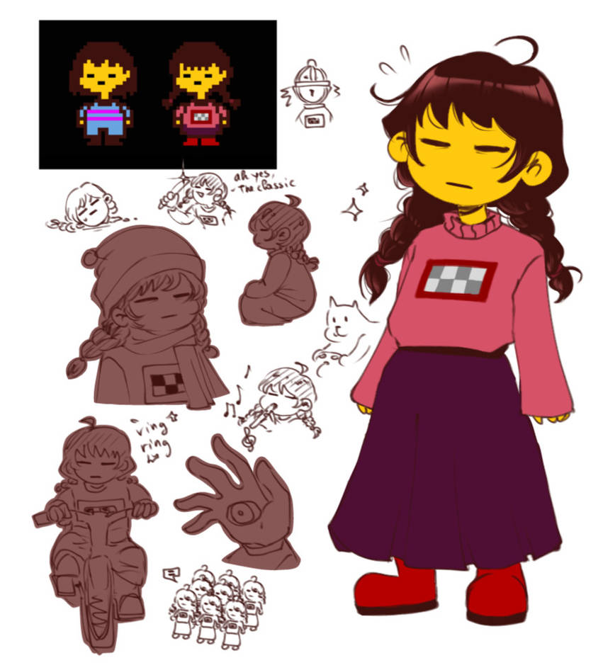 Frisk as Madotsuki by fliwiya on DeviantArt