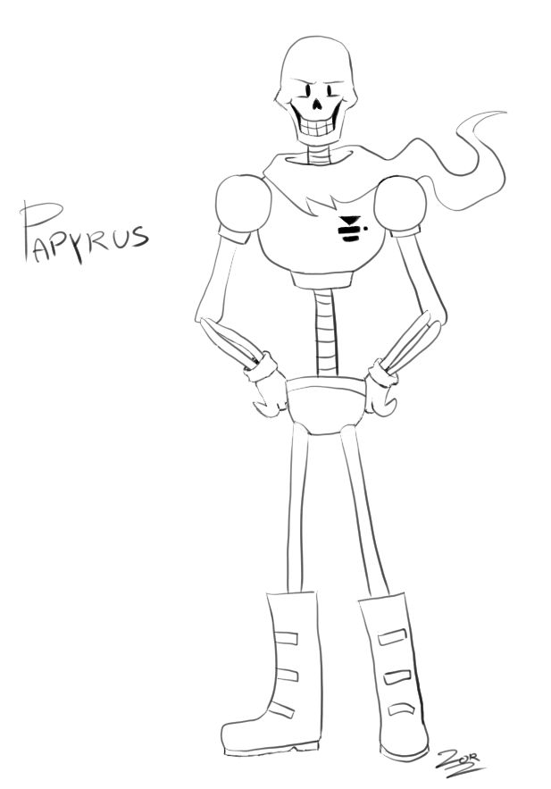 Pappyrus Drawing Papyrus sketch by ZozolKapucyn on DeviantArt