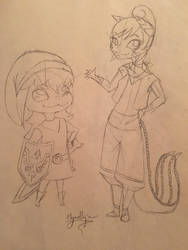 Oliver and Jin as Toon Link and Tetra