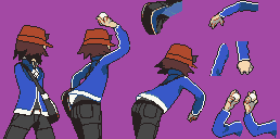 Pokemon X And Y Male Hero Backsprite BW Style