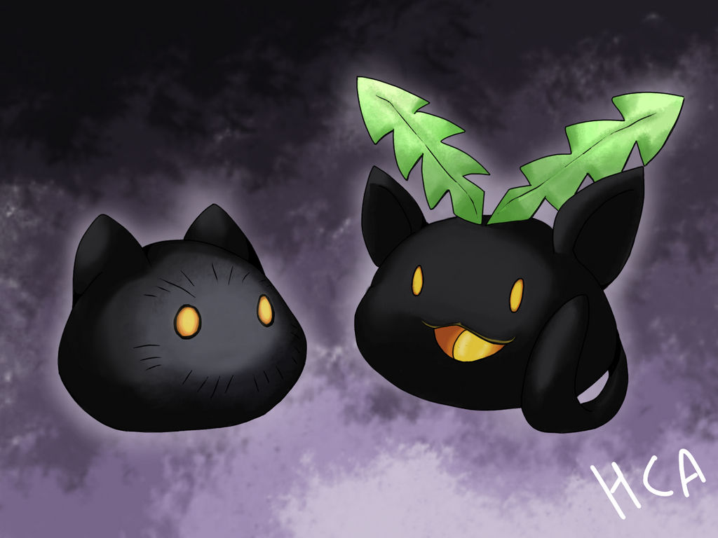 Botamon and Beta Hoppip by ChibiAbsol on DeviantArt