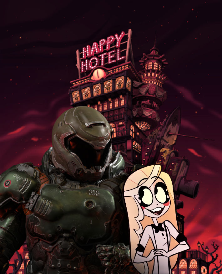 Hotel of Doom (Charlie and Doom Slayer) by DarkRider28 on DeviantArt