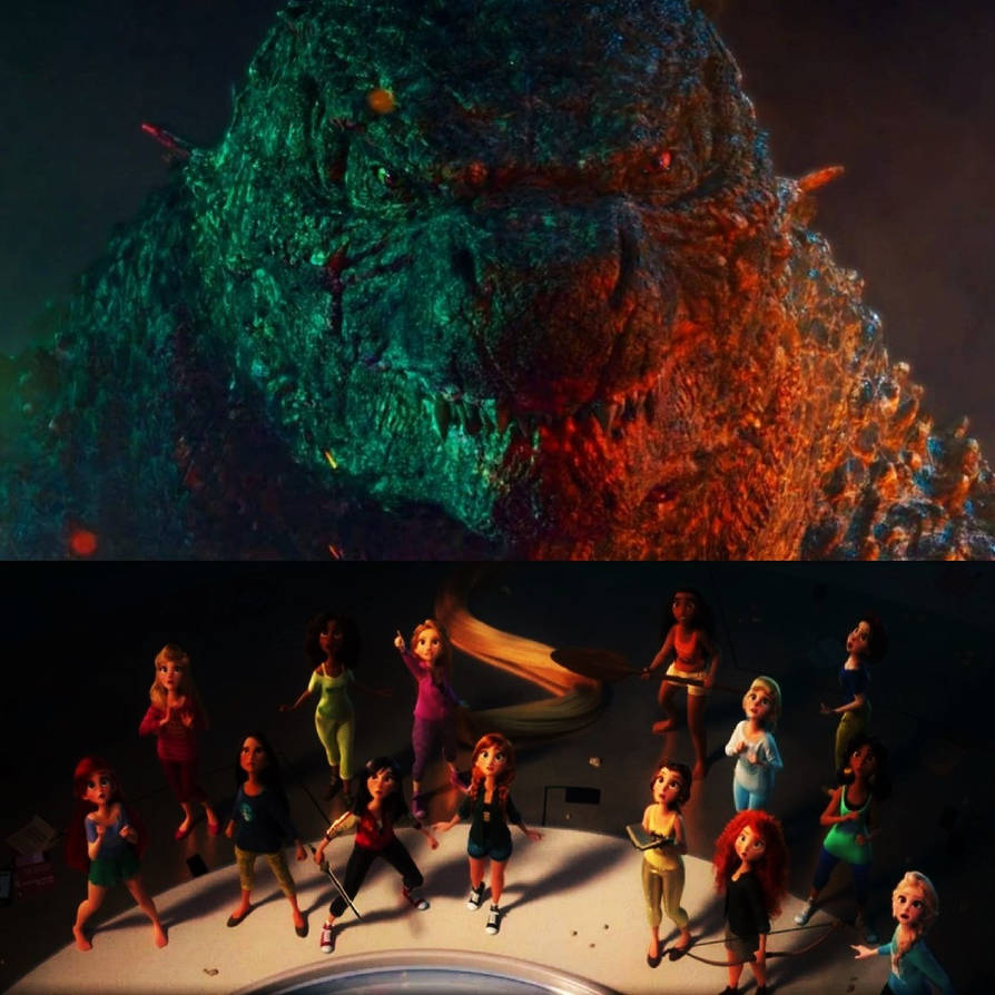 Godzilla Disry Godzilla meets the Disney Princesses by Dark-Rider28 on DeviantArt