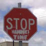 'stop hammer time' sign