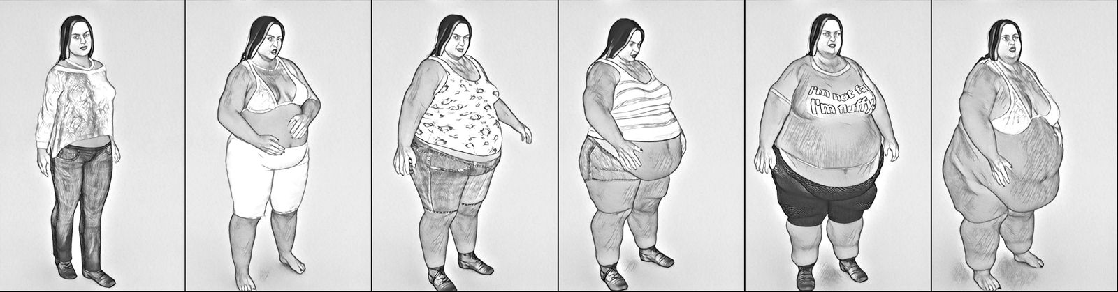 Gina's weight gain sequence by bredy on DeviantArt