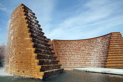 Brick water fountian