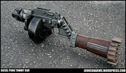 Mobster Dieselpunk Tommy Gun Prop by JohnsonArmsProps