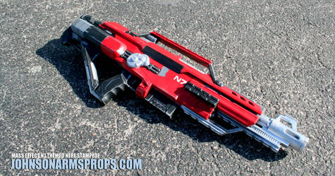 Mass Effect themed NErf Stampede v3 by JohnsonArmsProps