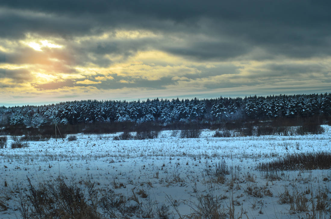 Sky Sunset Winter by NikitaJump
