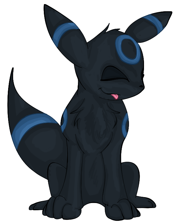 Eevee evolved into Umbreon by GlassPanda on DeviantArt