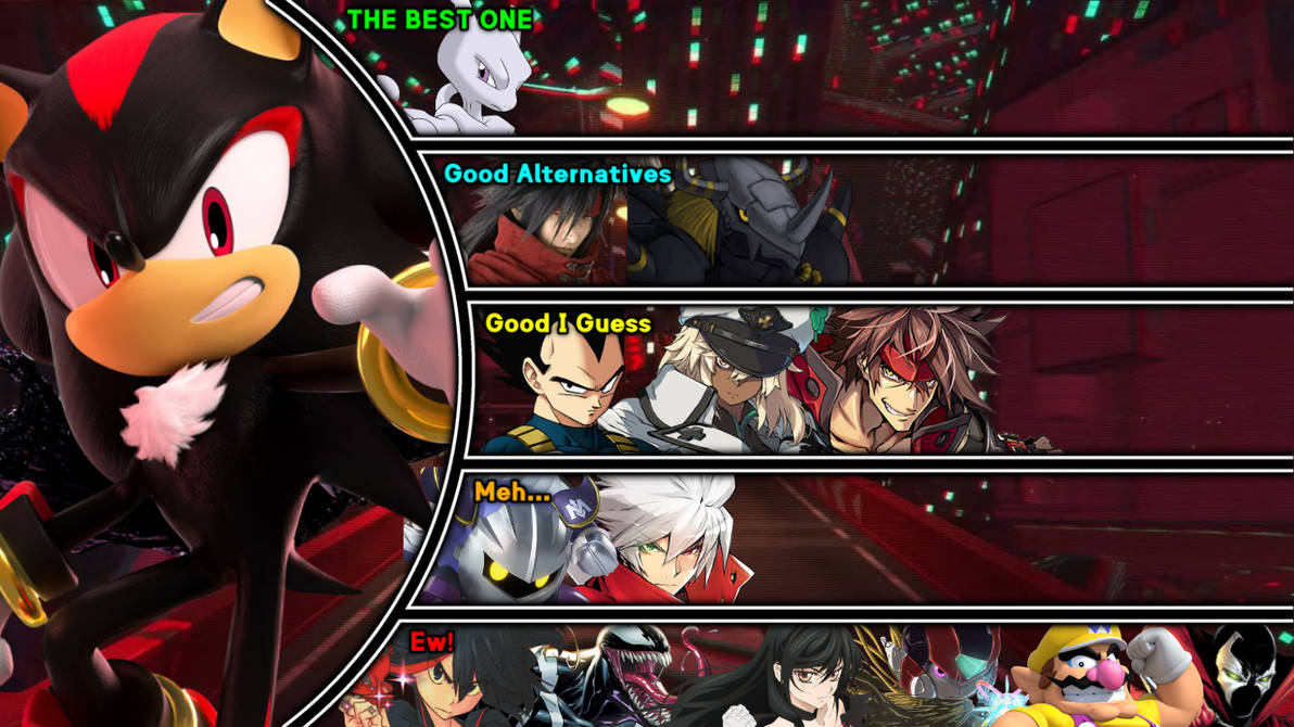 Shadow Halftone Rivals Shadow The Hedgehog Matchup Ranking by TheFakeNTCG on DeviantArt