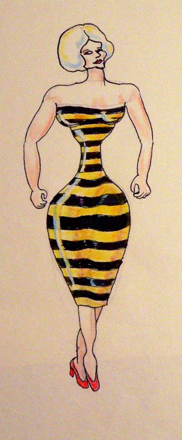 Woman with a wasp-like waist by francish7 on DeviantArt