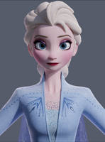 Elsa Frozen2 3d Model (PREVIEW VIEWPORT RENDER)