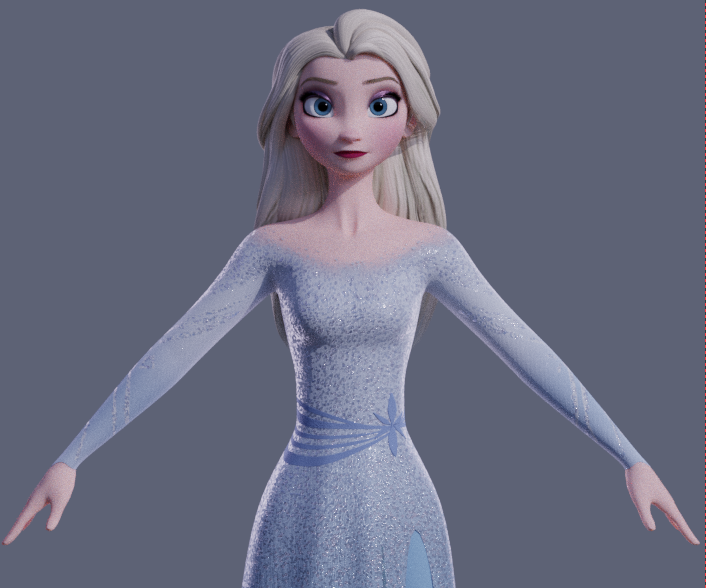 Disney's Frozen 2 Elsa (Hair Down Version) WIP by King-Of-Snow on DeviantArt