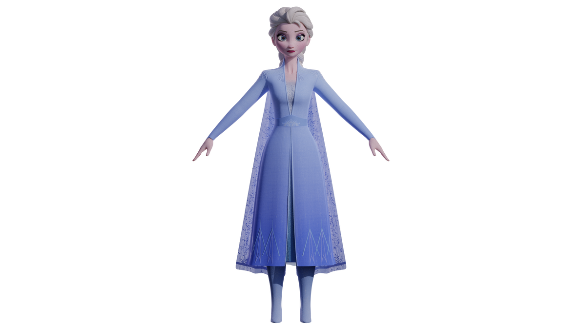 Disney s Frozen  2 Elsa  3d Model  RENDER TEST by King Of 
