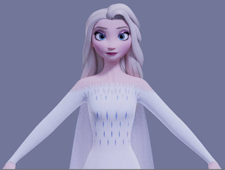 Disney's Frozen 2 Elsa 3D Model -EPILOGUE- WIP